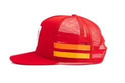 HWV 4 Speed Stripe Trucker Hat Red -Heat Wave Visual 4 Speed Stripe Hat 3