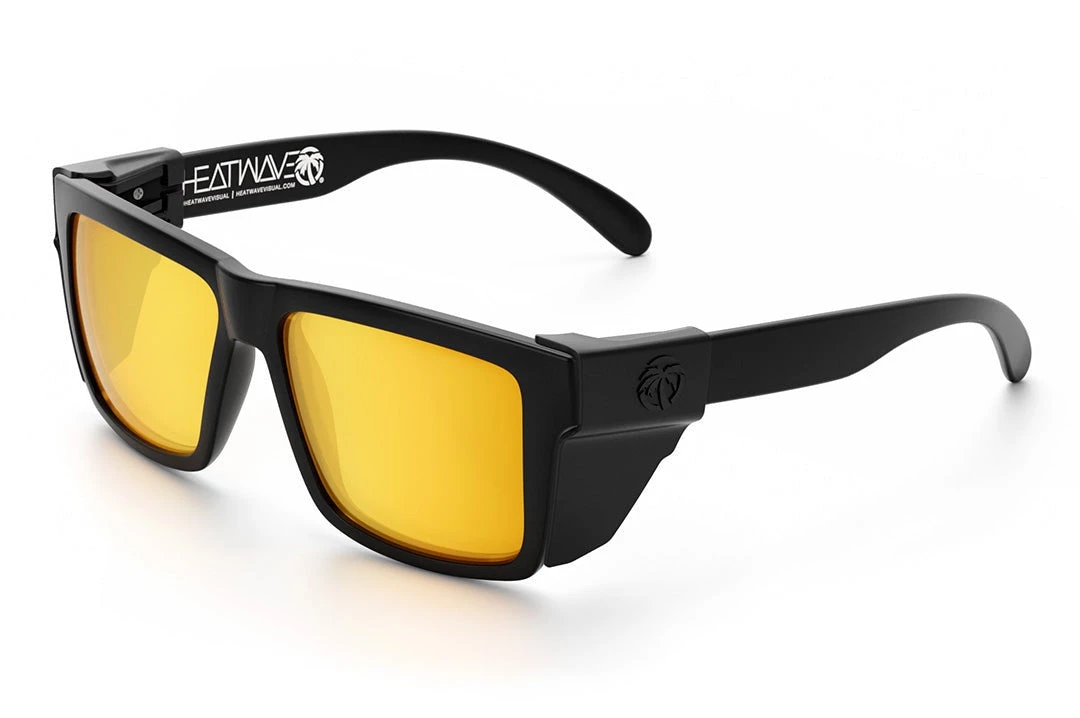 VISE Z87 Sunglasses Black Frame: Gold Lens 2 VISE Z87 Sunglasses Black Frame: Gold Lens - Image 2