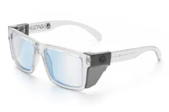 VISE Z87 Sunglasses Vapor Clear Frame: Blue Light Blocking Lens -Heat Wave Visual Clear Clear Blue Light Angle Smoke