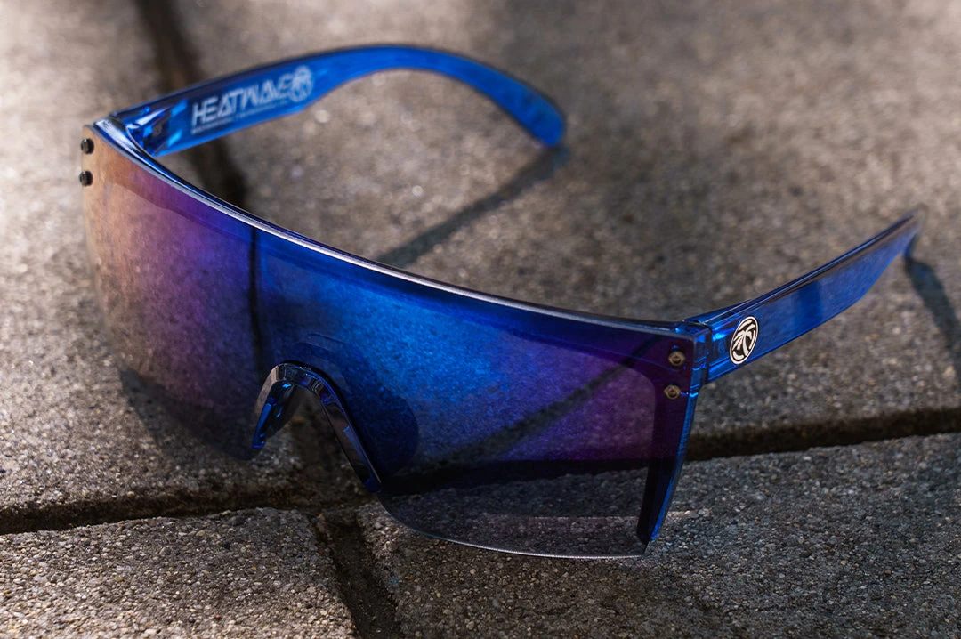 Lazer Face Sunglasses: Neon Blue Z87 2 Lazer Face Sunglasses: Neon Blue Z87 - Image 2