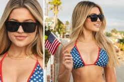 USA VISE Sunglasses: GLOSS BLACK 21 USA VISE Sunglasses: GLOSS BLACK -Heat Wave Visual USAVISE GIRL