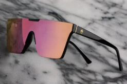 Clarity Sunglasses: BLACK -Heat Wave Visual clarity rose
