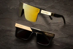 Quatro Sunglasses: Black/Gold Metal Customs 5 Quatro Sunglasses: Black/Gold Metal Customs -Heat Wave Visual goldmetal