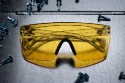 Lazer Face Glasses: HI-VIS YELLOW Z87 -Heat Wave Visual yellows